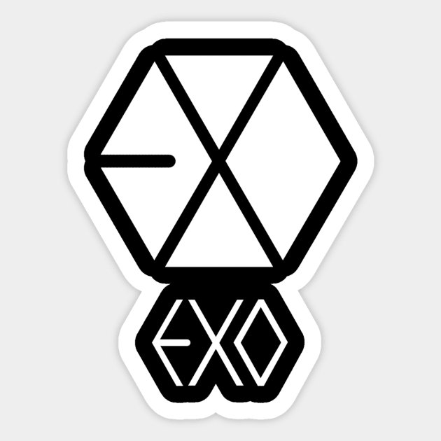 EXO Logo (Black) Sticker by Saezai